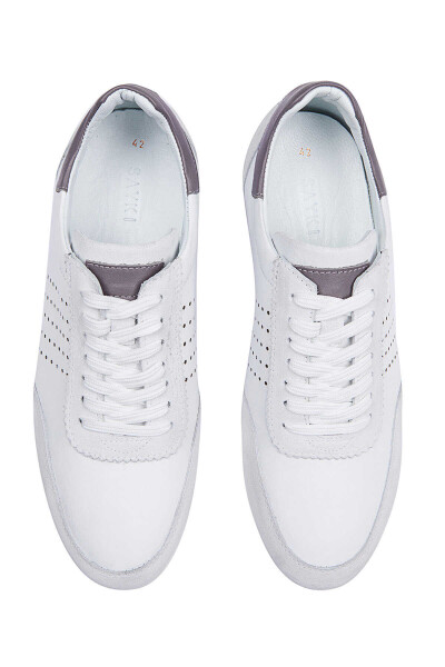 Beyaz Deri Sneaker - 3