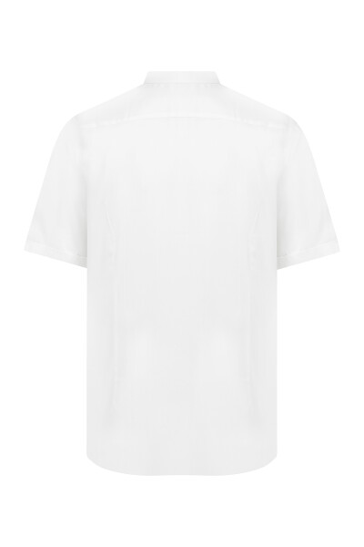 Beyaz Kısa Kol Klasik Gömlek - 2