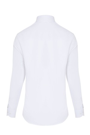 Beyaz Klasik Uzun Kol Gömlek - Thumbnail