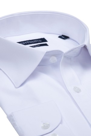 Beyaz Klasik Uzun Kol Gömlek - Thumbnail