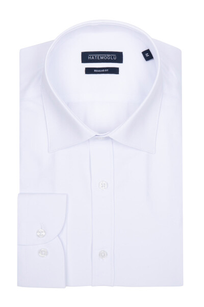 Beyaz Klasik Uzun Kol Gömlek - 8