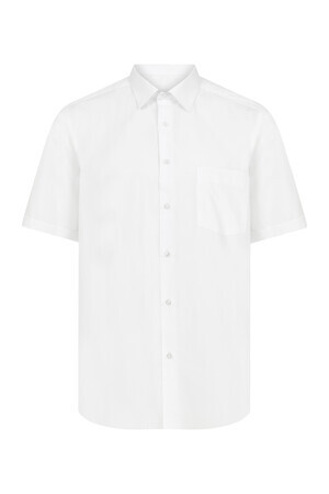 Beyaz Kısa Kol Klasik Gömlek - 3