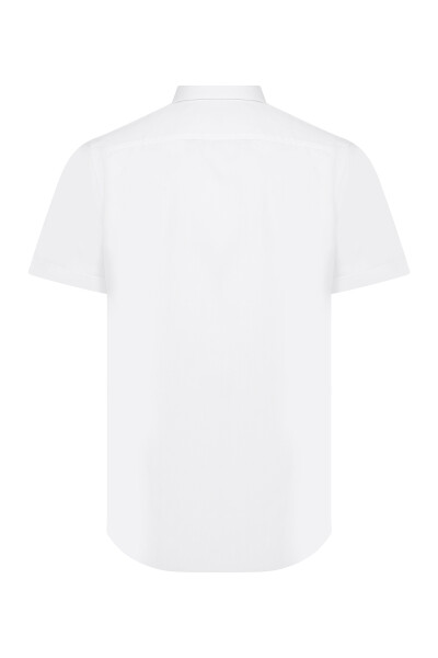 Beyaz Slim Fit Kısa Kol Gömlek - 2