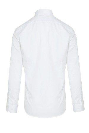 Beyaz Basic Slim Fit Gömlek - Thumbnail