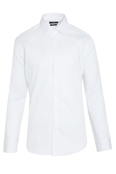 Beyaz Basic Slim Fit Gömlek 