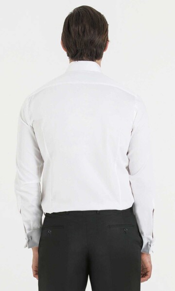Beyaz Slim Fit Gömlek - 4