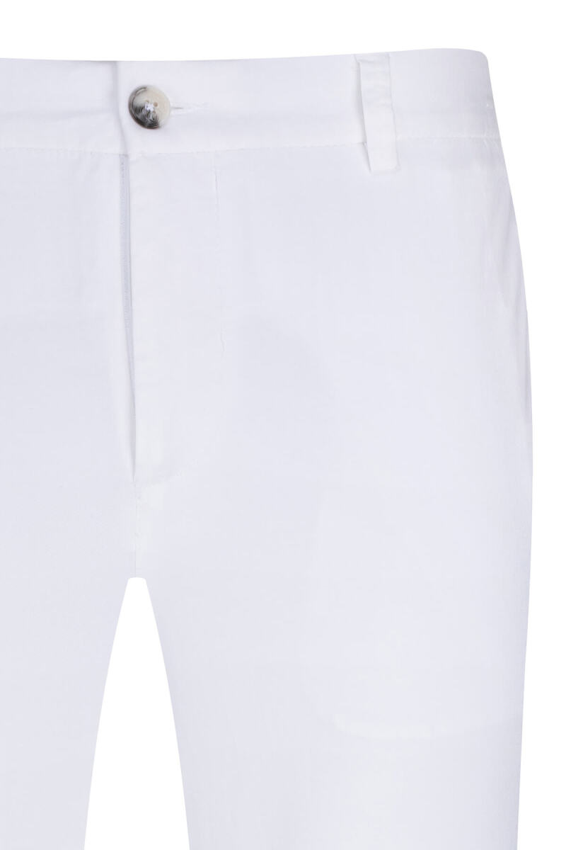 Beyaz Rahat Kesim Yandan Cepli Jogger Pantolon - Saykı (1)