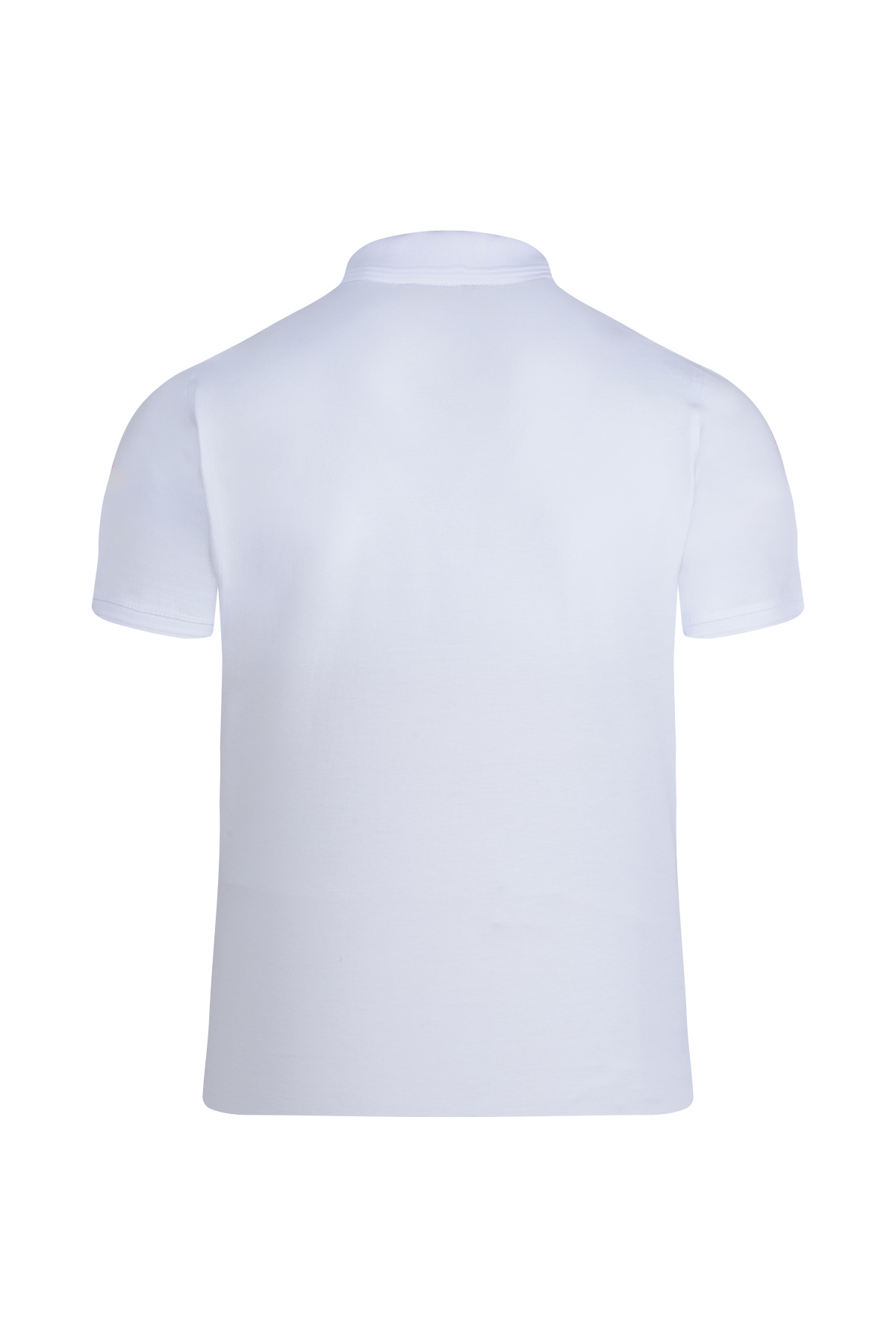 Beyaz Regular Fit 100% Pamuk Kıvrılmaz Polo Yaka Tişört - 3