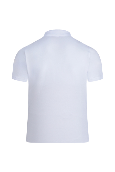 Beyaz Regular Fit 100% Pamuk Polo Yaka Tişört - 3