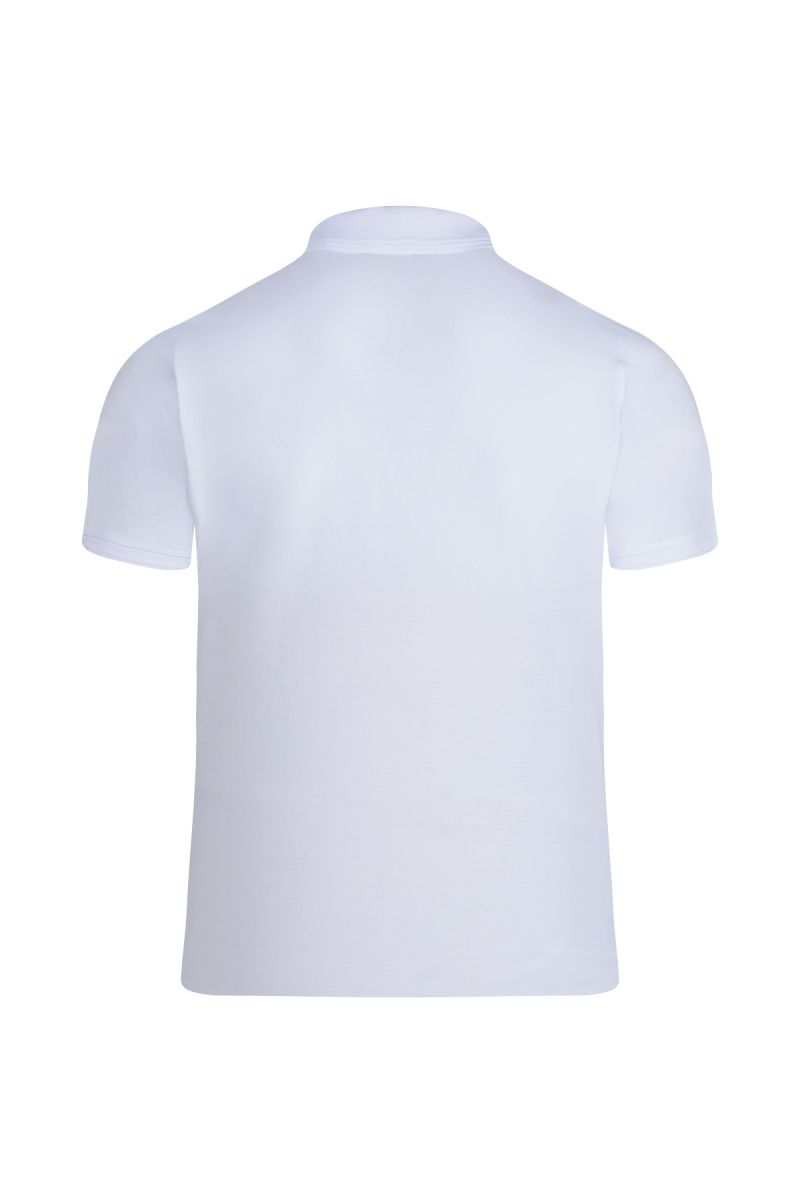 Beyaz Regular Fit 100% Pamuk Polo Yaka Tişört - Hatemoğlu (1)