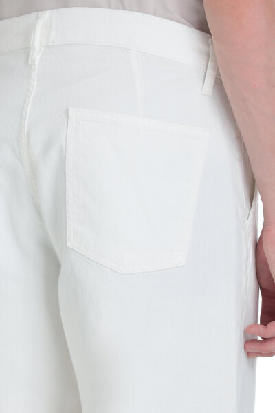Beyaz Regular Fit 5 Cep 100% Pamuk Kot Pantolon - 5