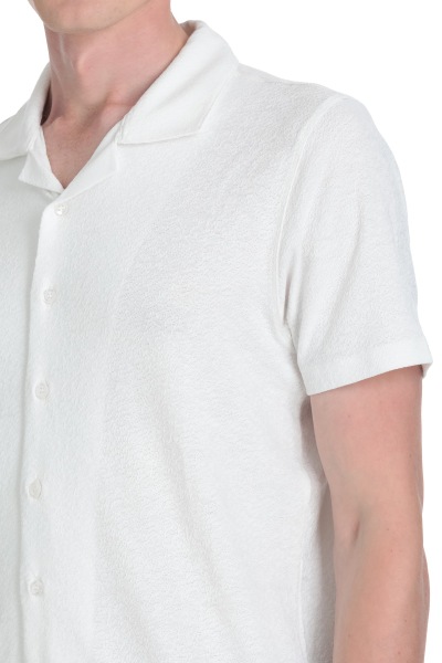 Beyaz Regular Fit Apaş Yaka Gömlek - 4