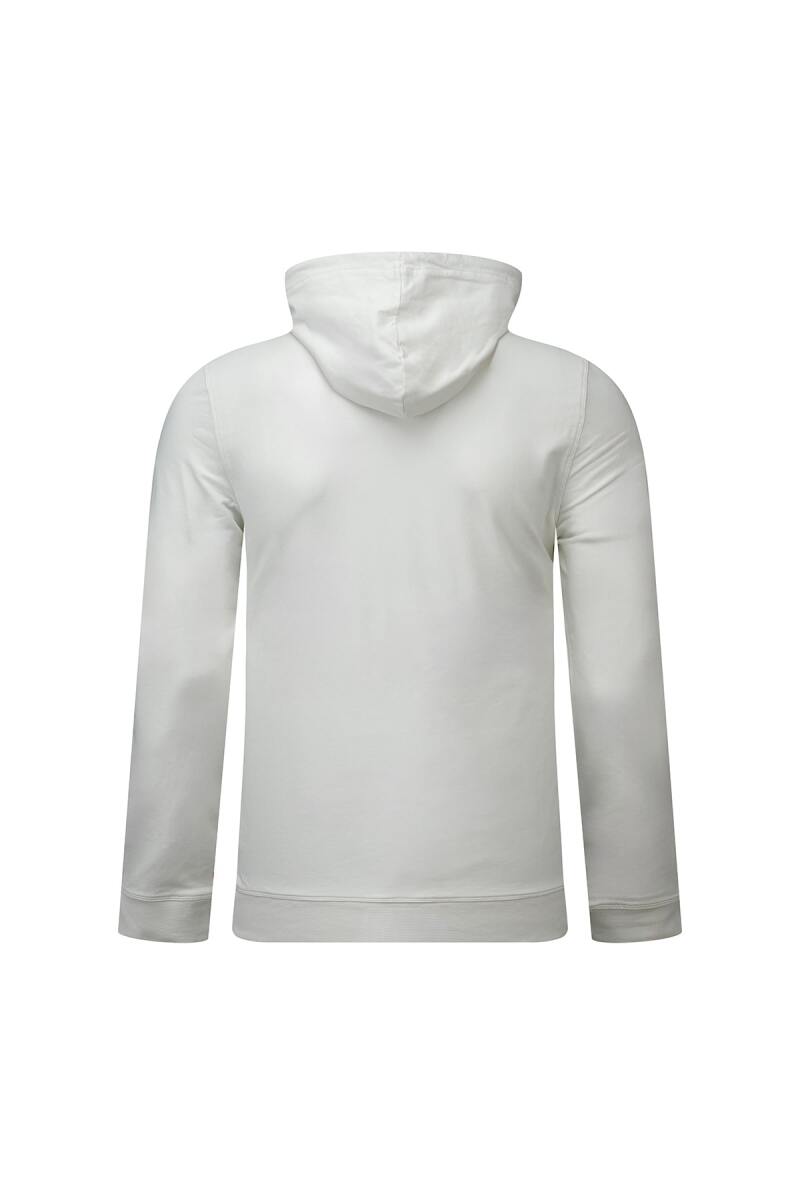 Beyaz Regular Fit Baskılı Kapüşonlu Sweatshirt - HTML (1)