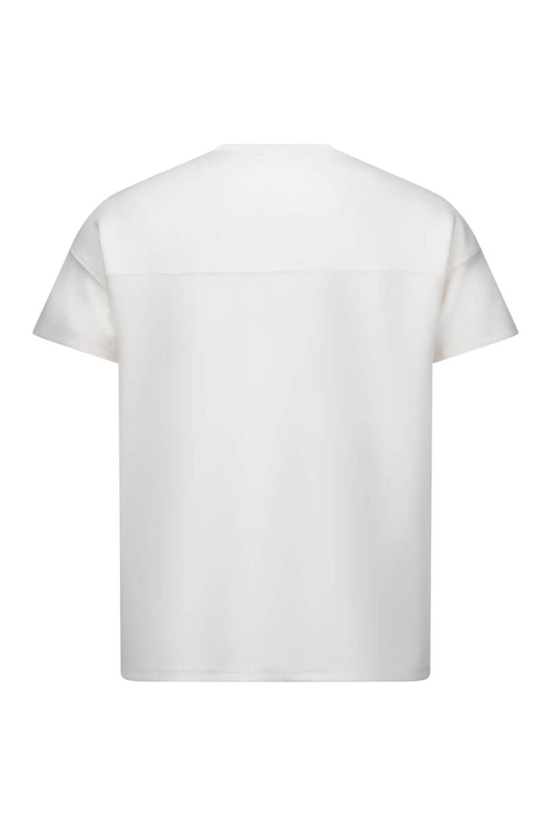 Beyaz Regular Fit Bisiklet Yaka Oversize Tişört - HTML (1)