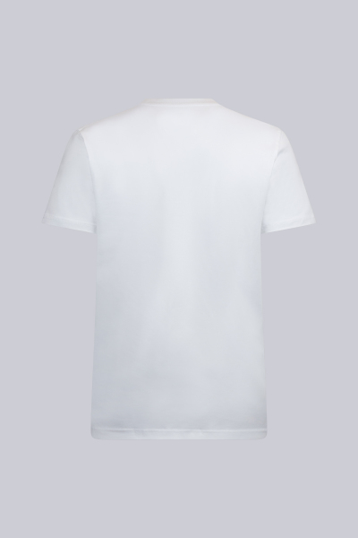 Beyaz Regular Fit Bisiklet Yaka Pamuklu Basic Tişört - 2