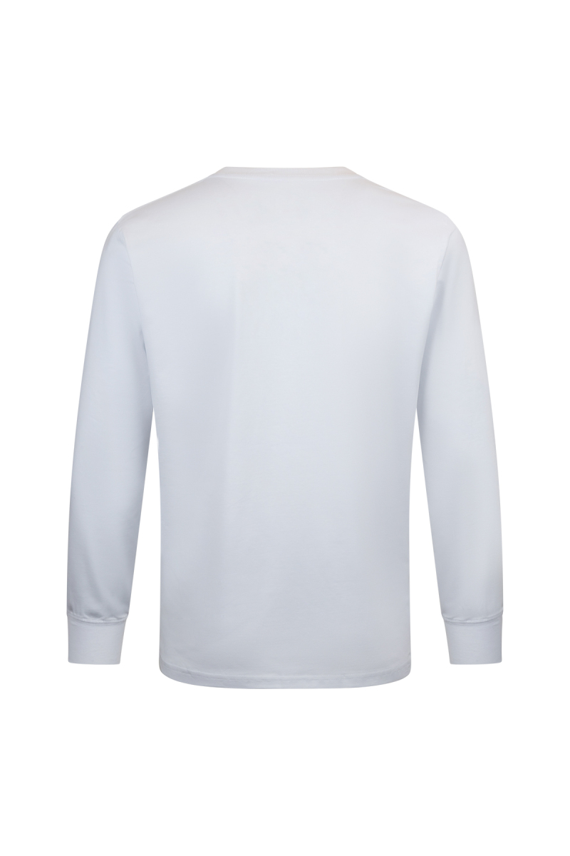 Beyaz Regular Fit Bisiklet Yaka Pamuklu Sweatshirt - HTML (1)
