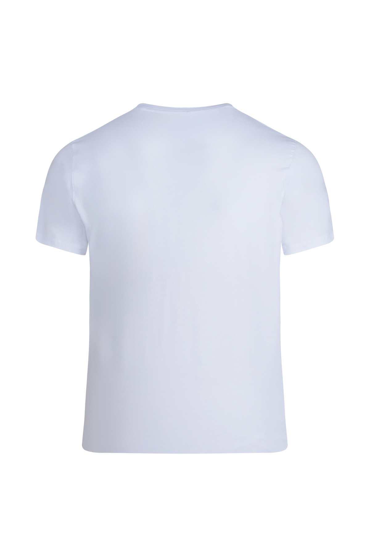 Beyaz Regular Fit Bisiklet Yaka Pamuklu Tişört - 3