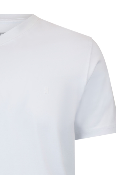 Beyaz Regular Fit Bisiklet Yaka Pamuklu Tişört - 3