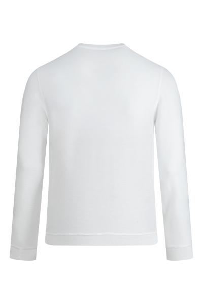 Beyaz Regular Fit Bisiklet Yaka Sweatshirt - 3