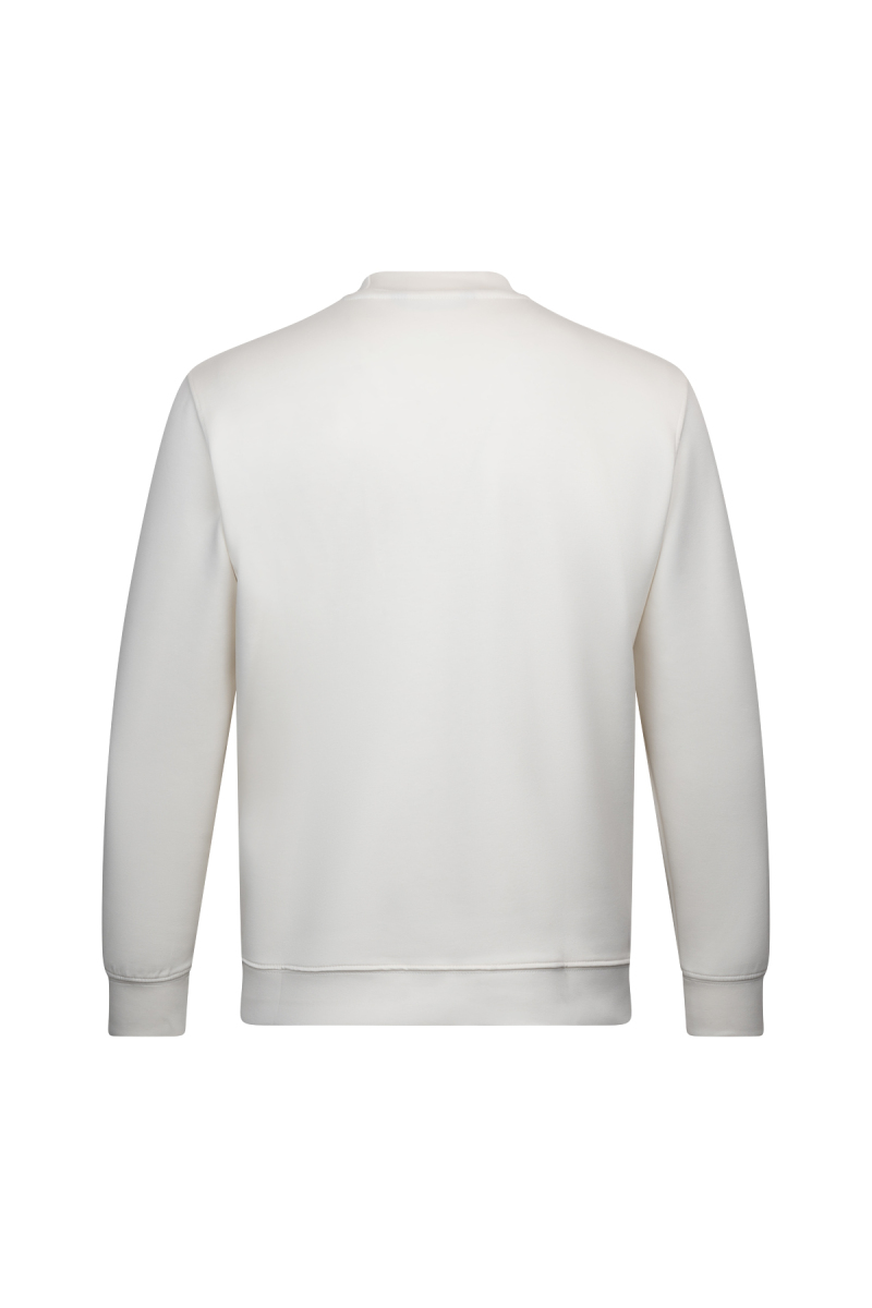 Beyaz Regular Fit Bisiklet Yaka Sweatshirt - HTML (1)