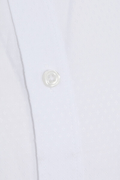 Beyaz Regular Fit Desenli Gömlek - 3