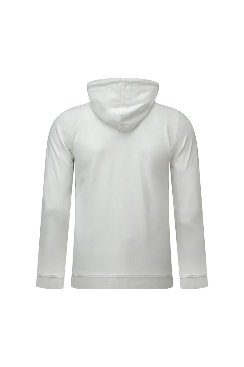 Beyaz Regular Fit Pamuklu Kapüşonlu Sweatshirt - HTML (1)