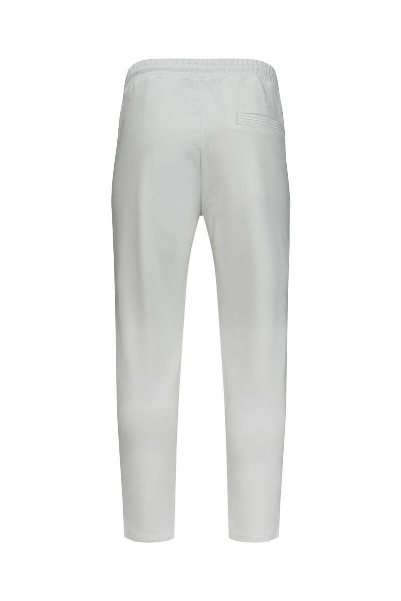 Beyaz Regular Fit Yandan Cepli Pamuklu Eşofman Altı - HTML (1)