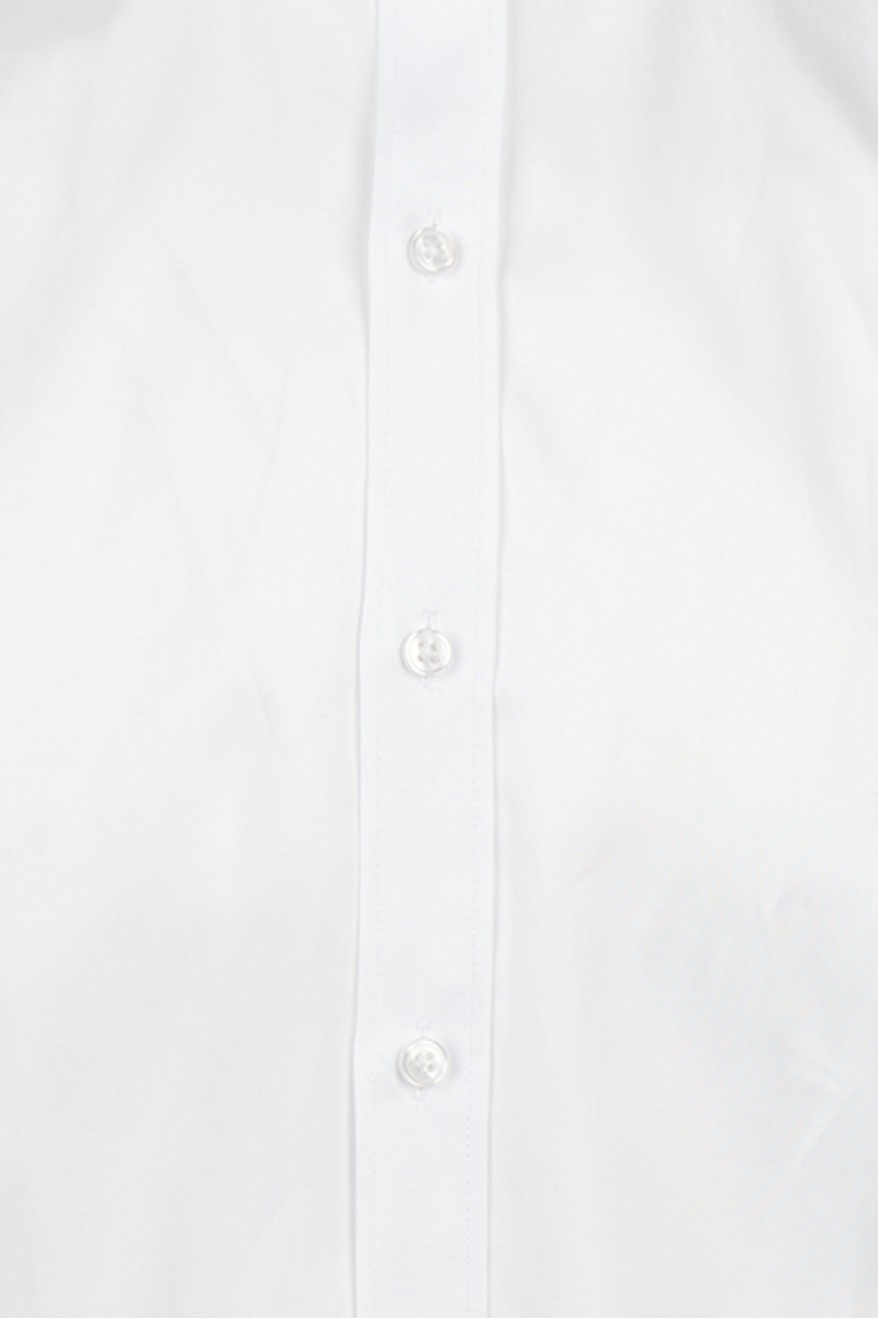 Beyaz Slim Fit Uzun Kollu Açık İtalyan Yaka Saten Gömlek - HATEM SAYKI (1)