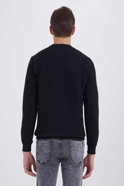 Bisiklet Yaka Siyah Sweatshirt - 4