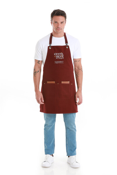 Bordo Centilmen Mutfak Önlüğü - 2
