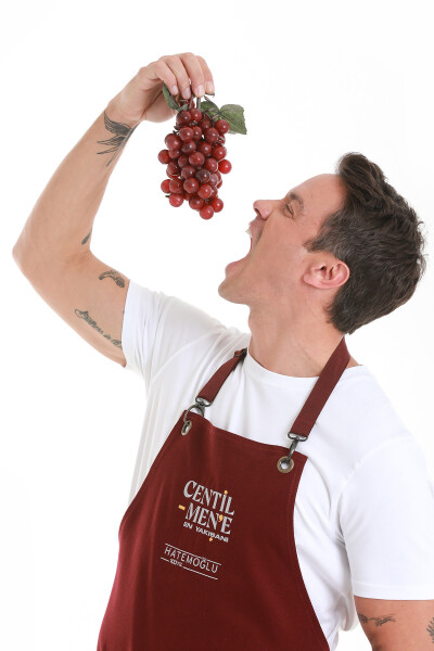 Bordo Centilmen Mutfak Önlüğü - 7