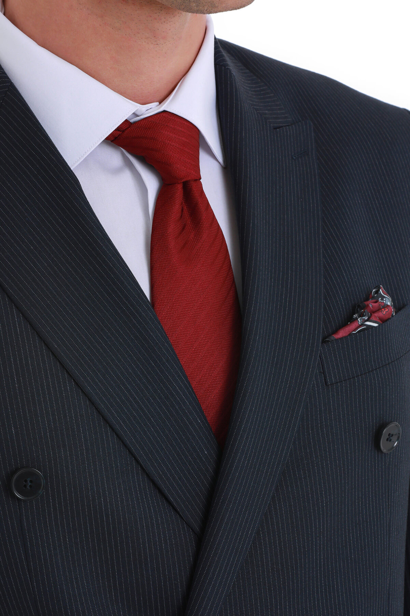 Bordo Çizgili Kravat - Hatemoğlu (1)
