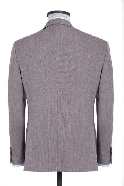 Bordo Desenli Slim Fit Ceket - Thumbnail