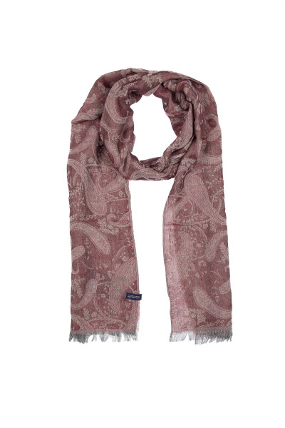 Bordo Desenli Şal - 2
