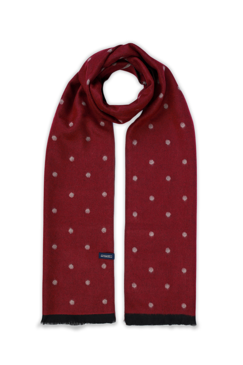 Bordo Çift Taraflı Atkı - HATEMOĞLU