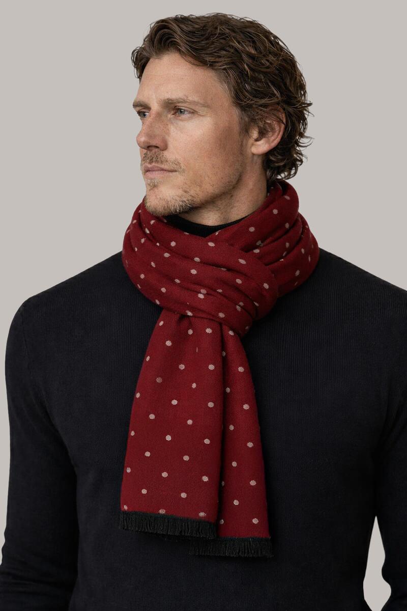 Bordo Çift Taraflı Atkı - Hatemoğlu