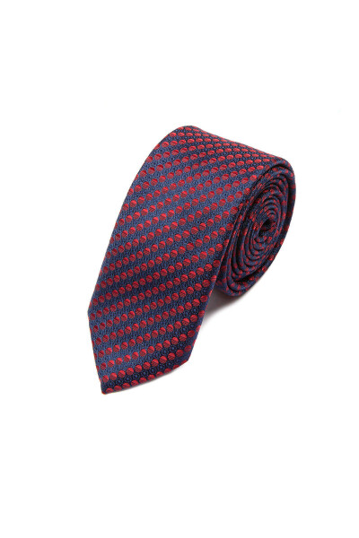 Bordo Desenli Kravat - 1