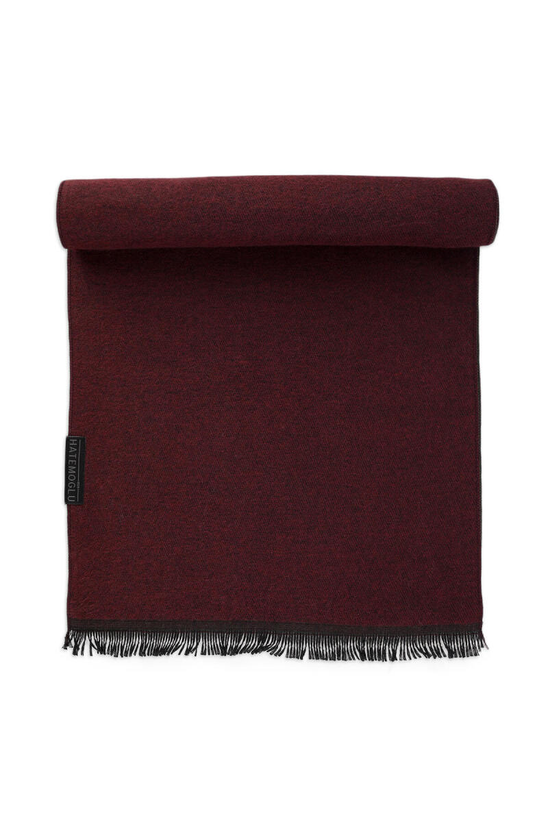 Bordo - Haki Çift Taraflı Atkı - Hatemoğlu (1)