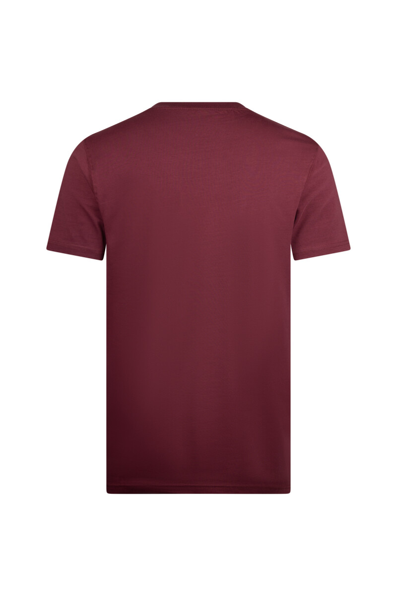Bordo Regular Fit Bisiklet Yaka Pamuklu Basic Tişört - HTML (1)