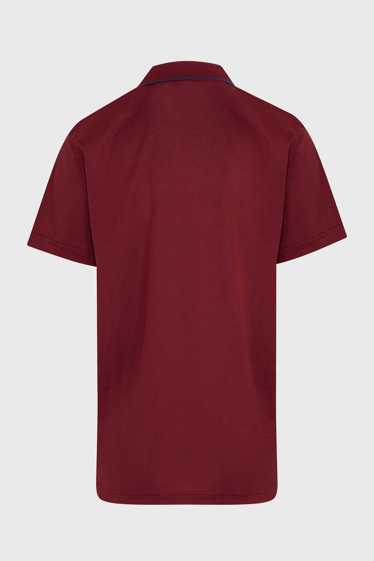 Bordo Regular Fit Merserize Polo Yaka %100 Pamuk Tişört - 2