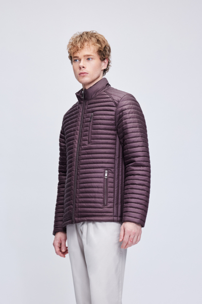 Bordo Regular Fit Hakim Yaka Şişme Mont - 4