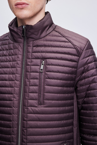 Bordo Regular Fit Hakim Yaka Şişme Mont - 6