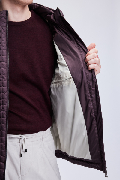 Bordo Regular Fit Hakim Yaka Şişme Mont - 7