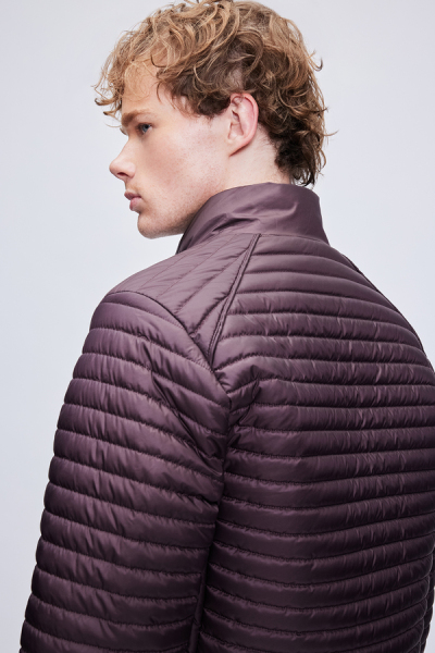 Bordo Regular Fit Hakim Yaka Şişme Mont - 8