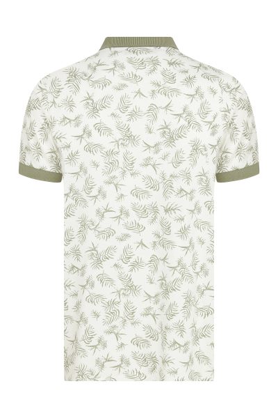 Yeşil Baskılı Polo Yaka Tişört - 8