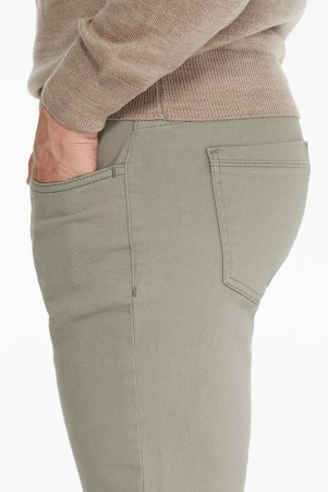 Yeşil Regular Fit Düz Yüksek Bel Kot Pantolon - Thumbnail