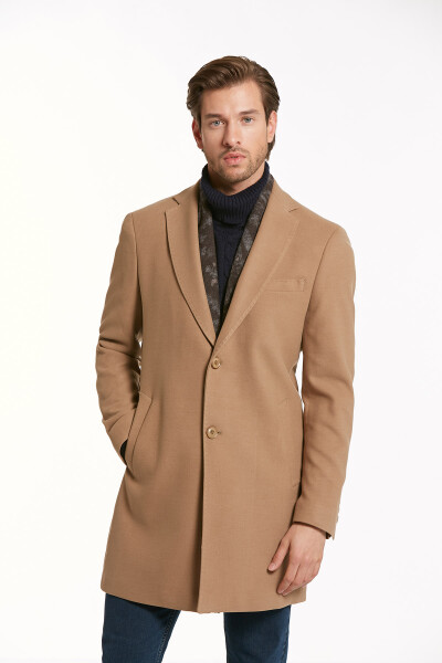 Camel Regular Fit Mono Yaka Palto 