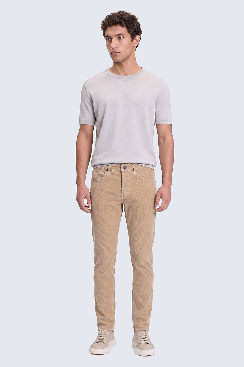 Camel Dinamik Fit 5 Cep Casual Kadife Pantolon