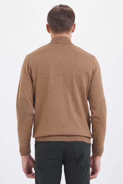 Camel - Gri Balıkçı Yaka Triko - 4