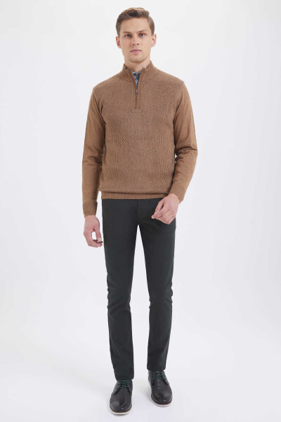 Camel - Gri Balıkçı Yaka Triko - 2